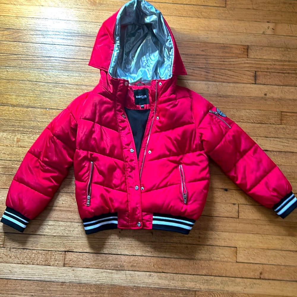 Bebe Red puffer coat